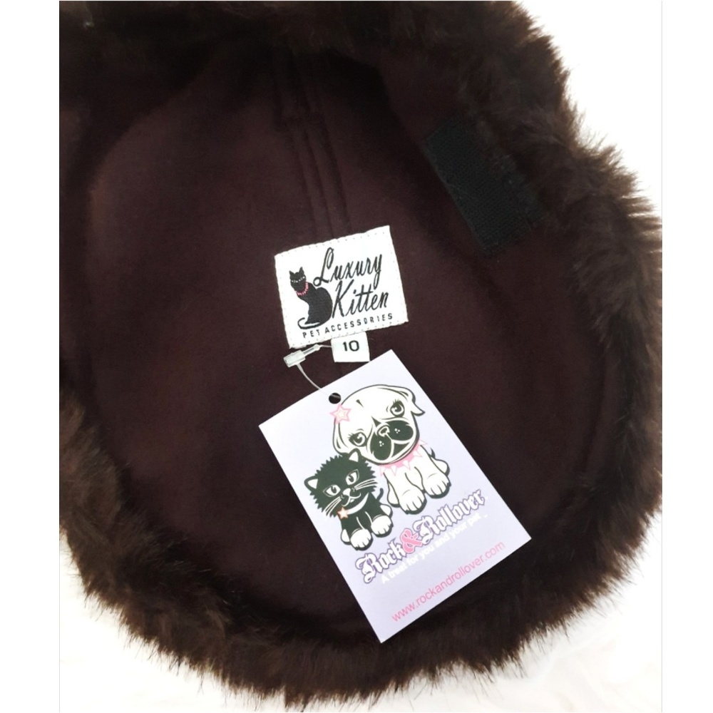 Luxury Kitten Brown logo fur Vest for Pup/kitten - Picture 6 of 6